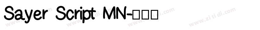 Sayer Script MN字体转换